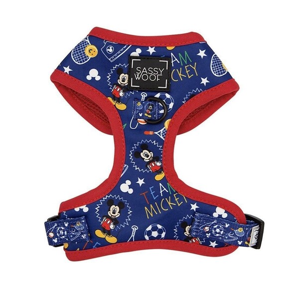NEW Sassy Woof Adjustable Dog Harness – DISNEY Team Mickey Design  - Sz Large - Picture 3 of 9
